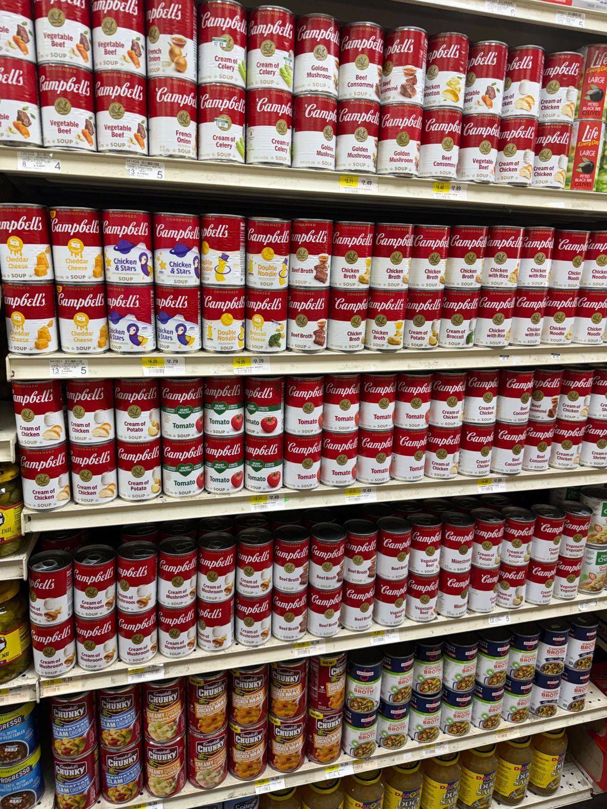 Soups and canned goods